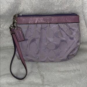Coach Lavender Wristlet Small Clutch preloved